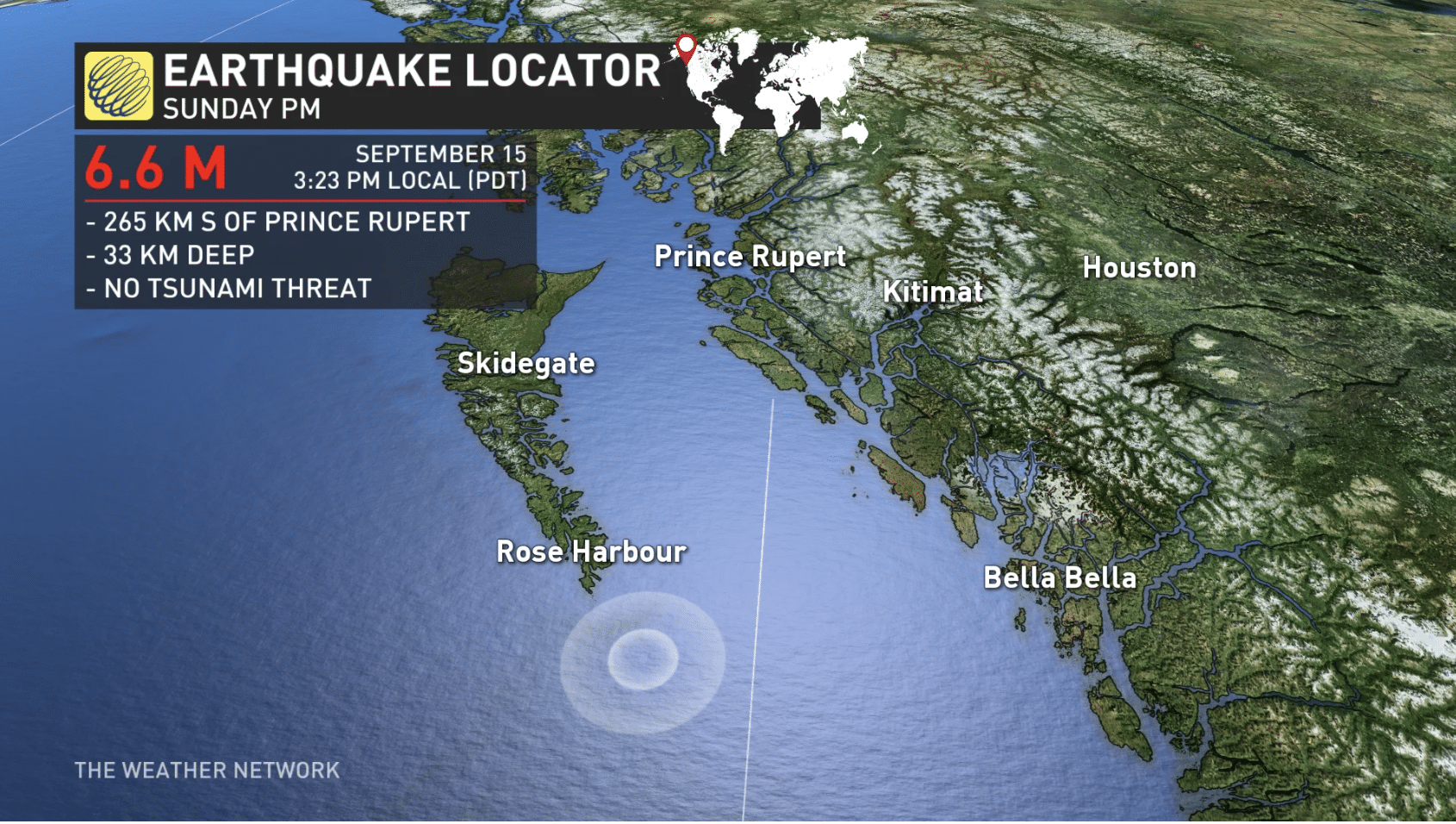 6.5 earthquake strikes off Southern tip of British Columbia’s Haida Gwaii